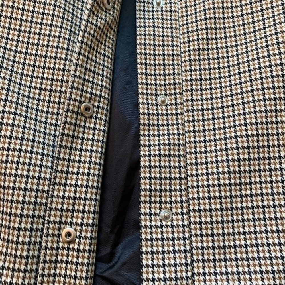 Zara Belted Houndstooth Frock Blazer Coat Size S NWOT - Picture 9 of 10